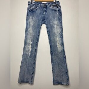 Rerock for Express Low rise Boot Jean Size 8 Inseam 32” Western Y2K